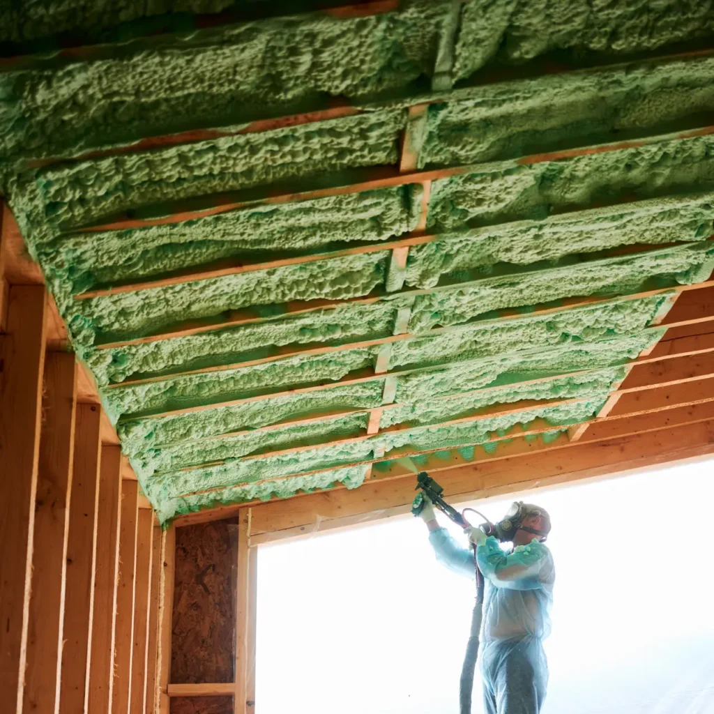 after spray foam insulation in a Rockwall attic