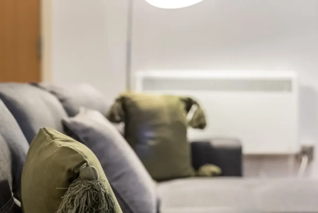 Quiet and comfortable living room with a calm indoor environment